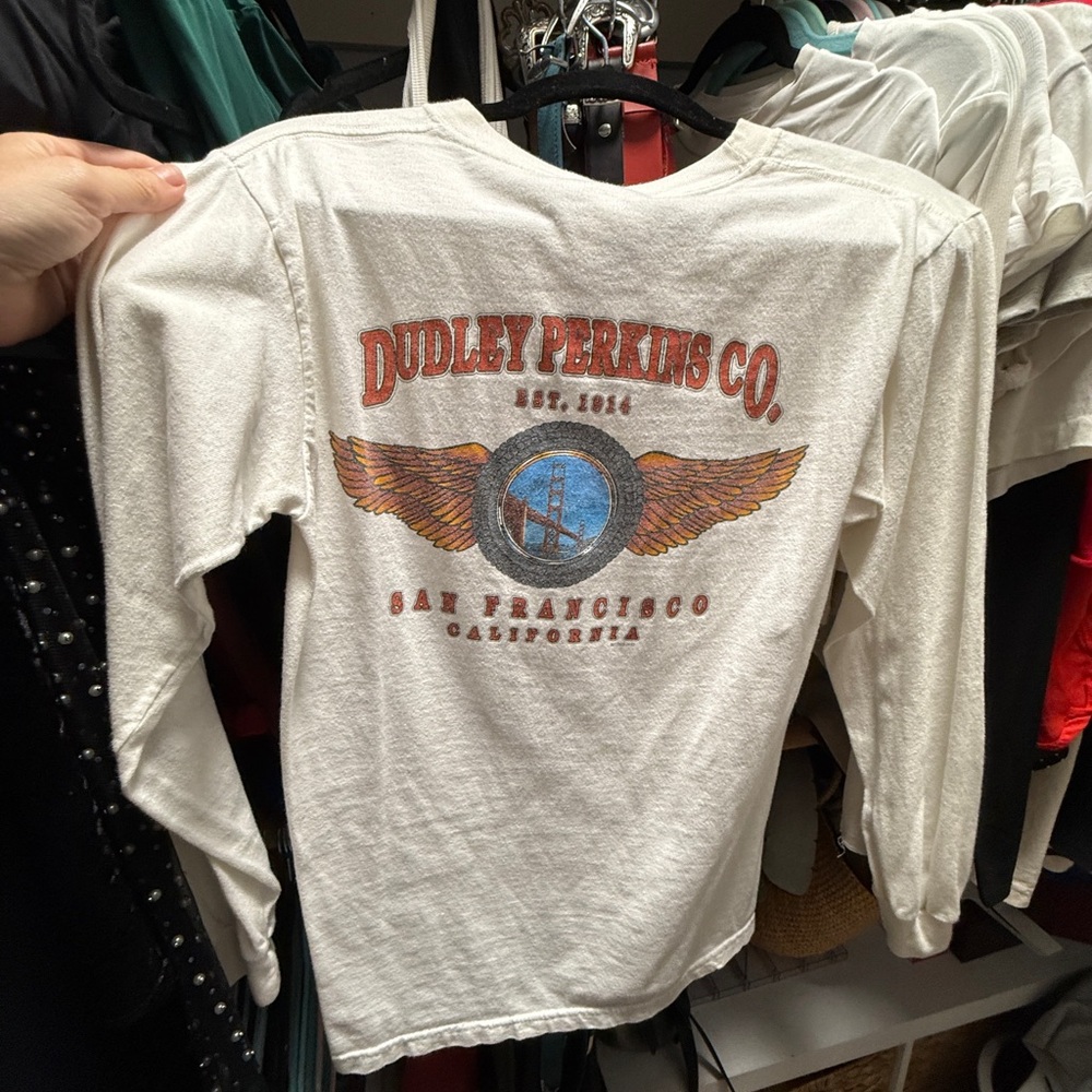 Vintage Long Sleeve Harley Davidson Shirt - White